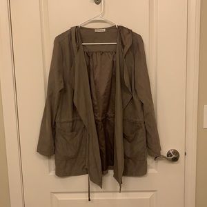 Dainty Hooligan mid-length green jacket